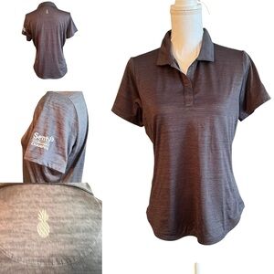 Tommy Bahama Gray Polo Shirt Golf Sentry of Champions NWOT Small pineapple logo
